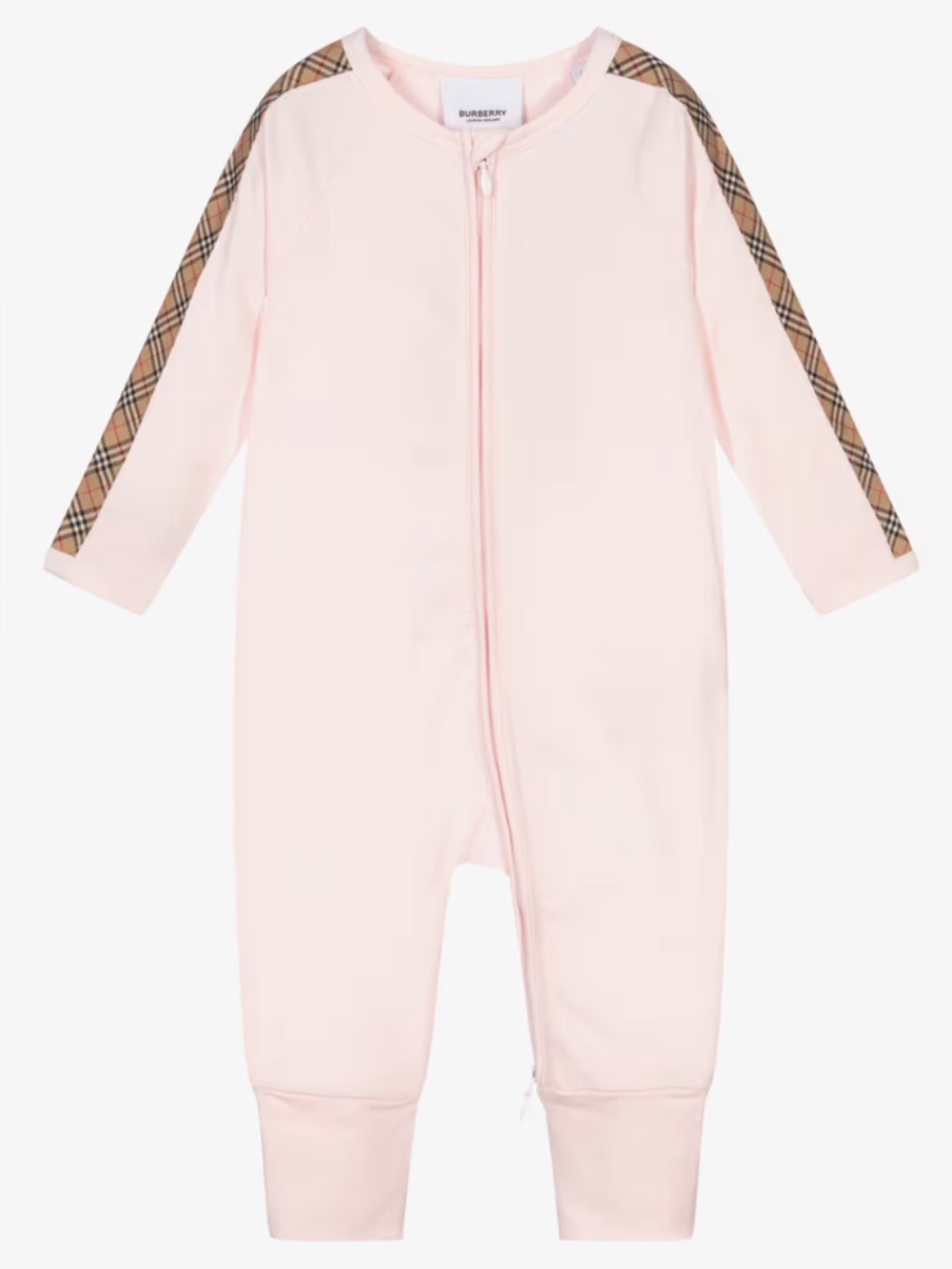 Burberry Baby Light Pink Sleeper Onesie Size 9 Months